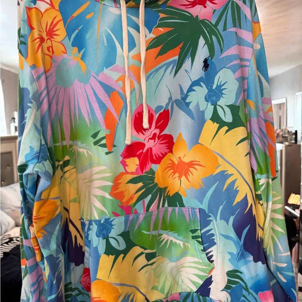 Polo Ralph Lauren Multicolor Floral Polo Hoodie with front pockets